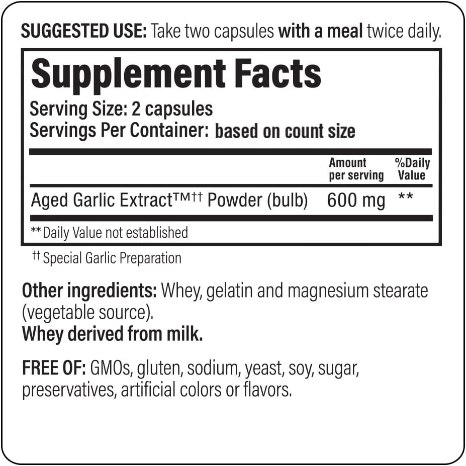Wakunaga - Kyolic Aged Garlic Extract, cardiovascular health original formula 100 - 300 capsulas