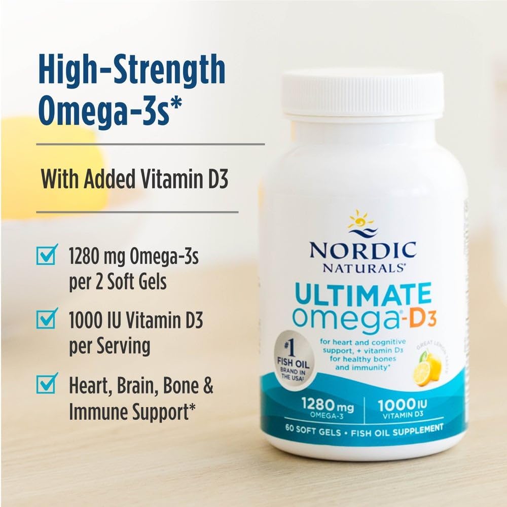 Nordic Naturals - Ultimate Omega- D3, 1280mg - 90 capsulas