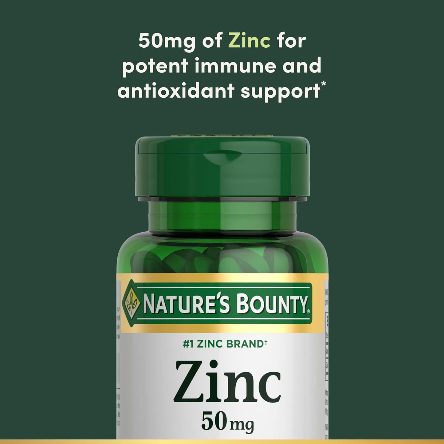 Natures Bounty- Zinc 50mg Immune Health, 100 tabletas