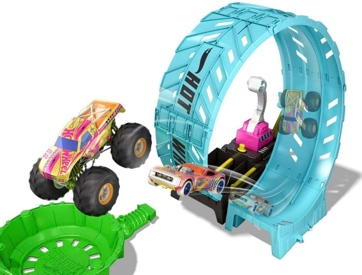 Mattel - HotWheels Monster Trucks, Glow in the Dark