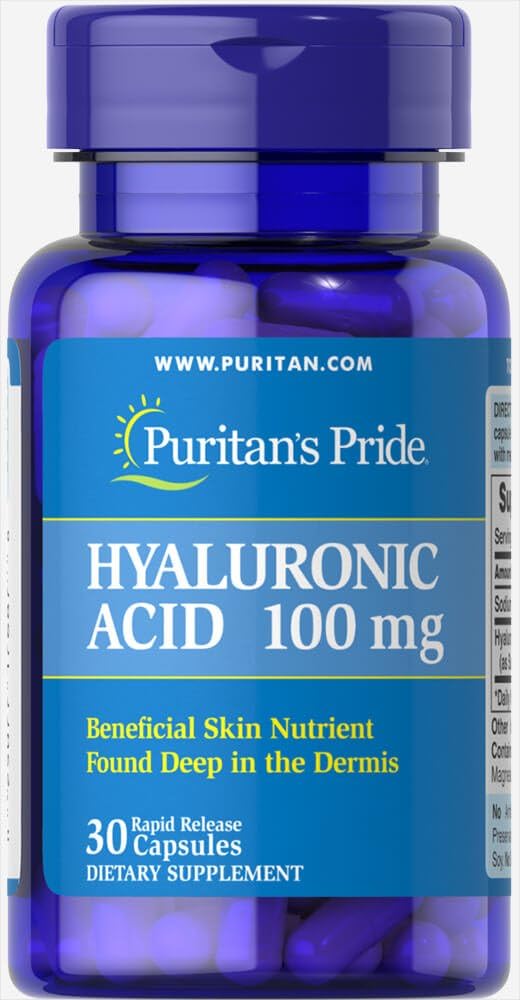 Puritans Pride - Hyaluronic Acid 100mg, 30 cápsulas de liberación rápida