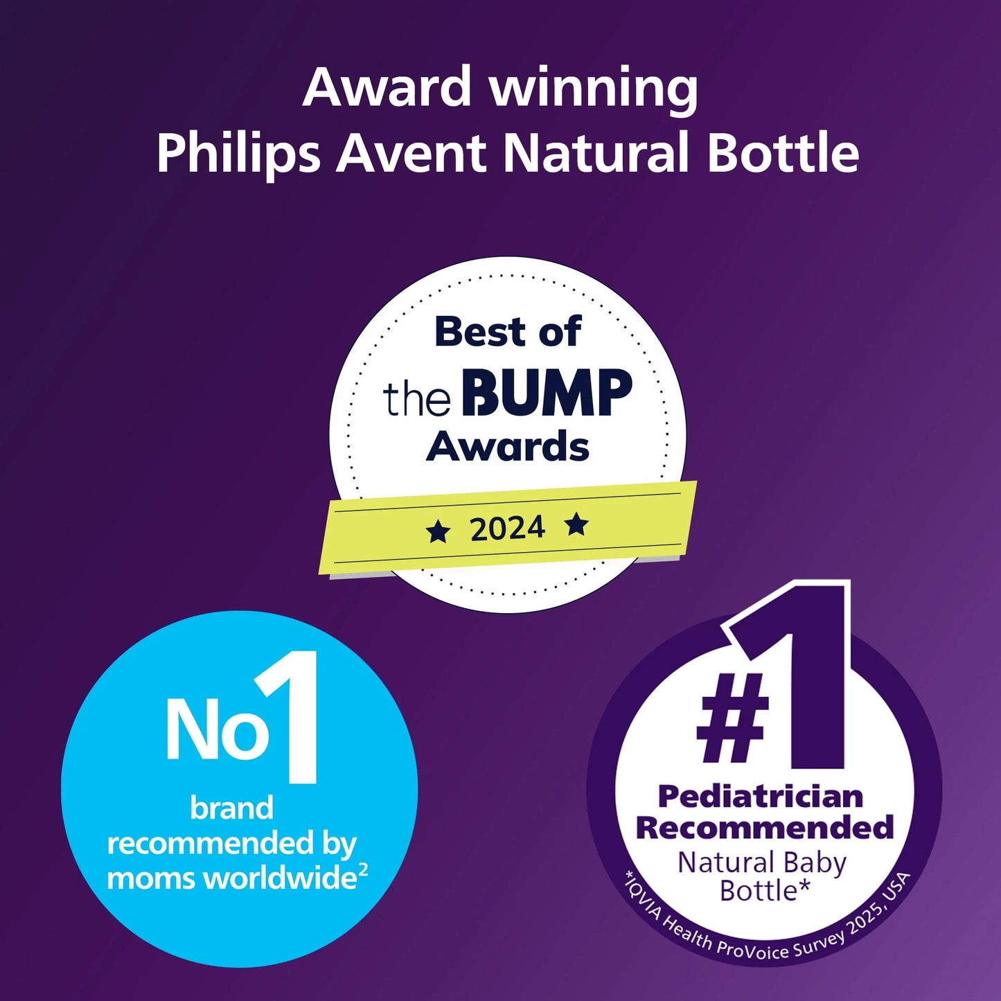 Biberón Philips Avent Natural Baby Pack de 3 con tetina de respuesta natural- 9onzas -260 ml cada uno.