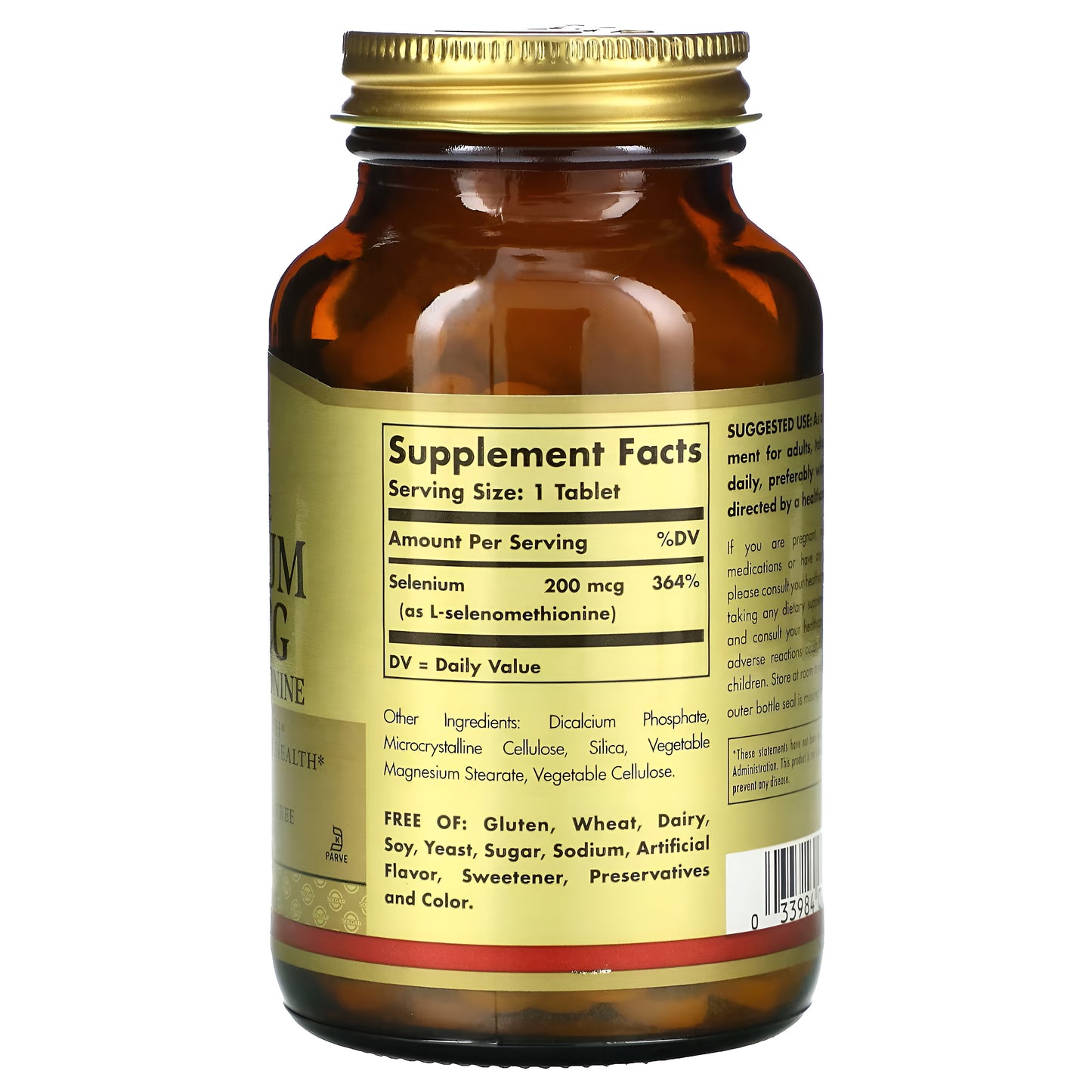 Solgar selenio sin levaduras 100 mcg / 200mcg