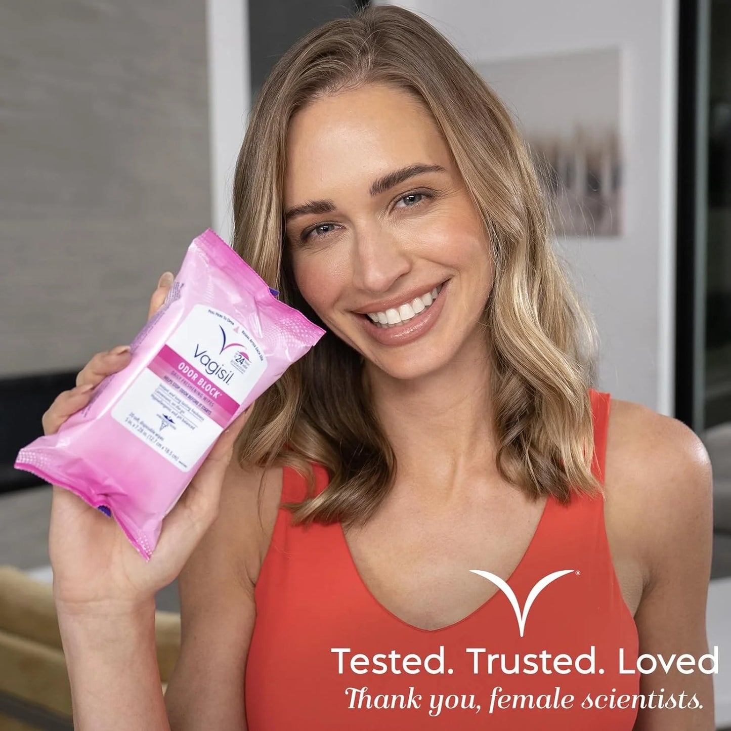 Toallitas Vagisil para limpieza general, antiolores, hipoalergénicas, resellables, 20 unidades