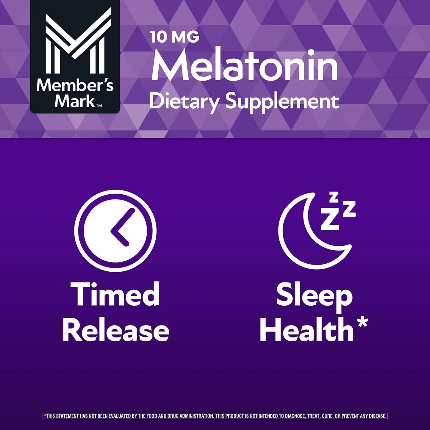 Melatonin - Member's Mark - 10mg Liberacion prolongada - 300 Tabletas