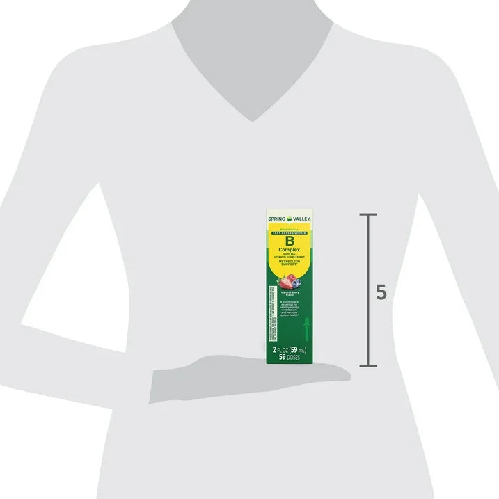Spring Valley Complejo sublingual de vitamina B con vitamina B-12 , 59 ml