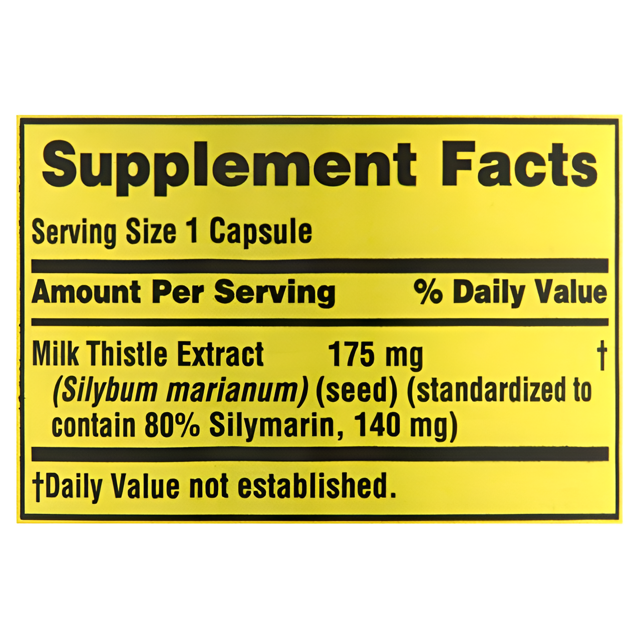 Milk Thistle 175mg - Cardio Mariano en Capsulas- Spring Valley