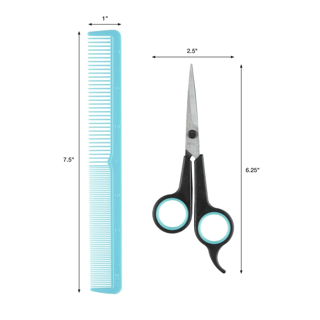 Kit de Barbero Conair Classic con tijeras afiladas con diamante y peine de barbero, juego de 2 piezas.