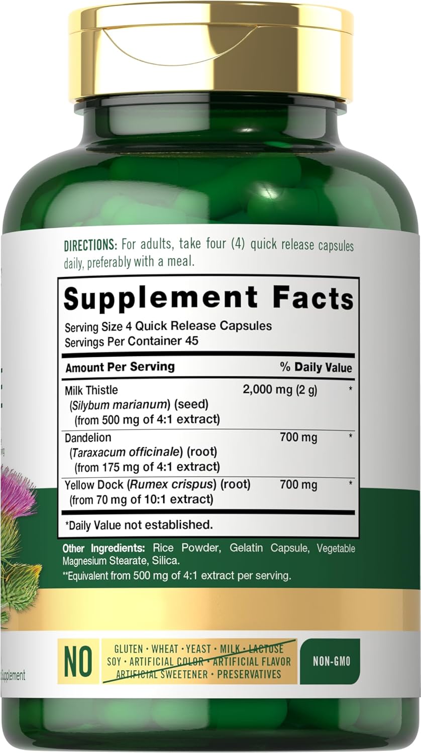 Carlyle Milk Thistle 2000 mg 180 cápsulas