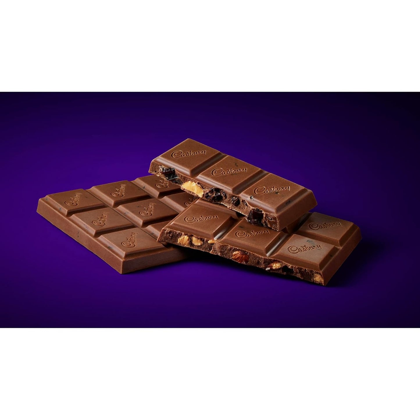 CADBURY DAIRY MILK - Caramelos de frutas y frutos secos, envueltos individualmente, barra de 99gr