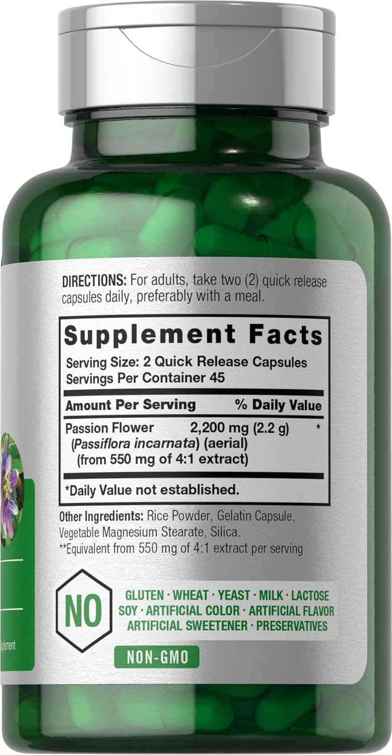 Horbaach - Passion Flower 2200mg, 90 capsulas