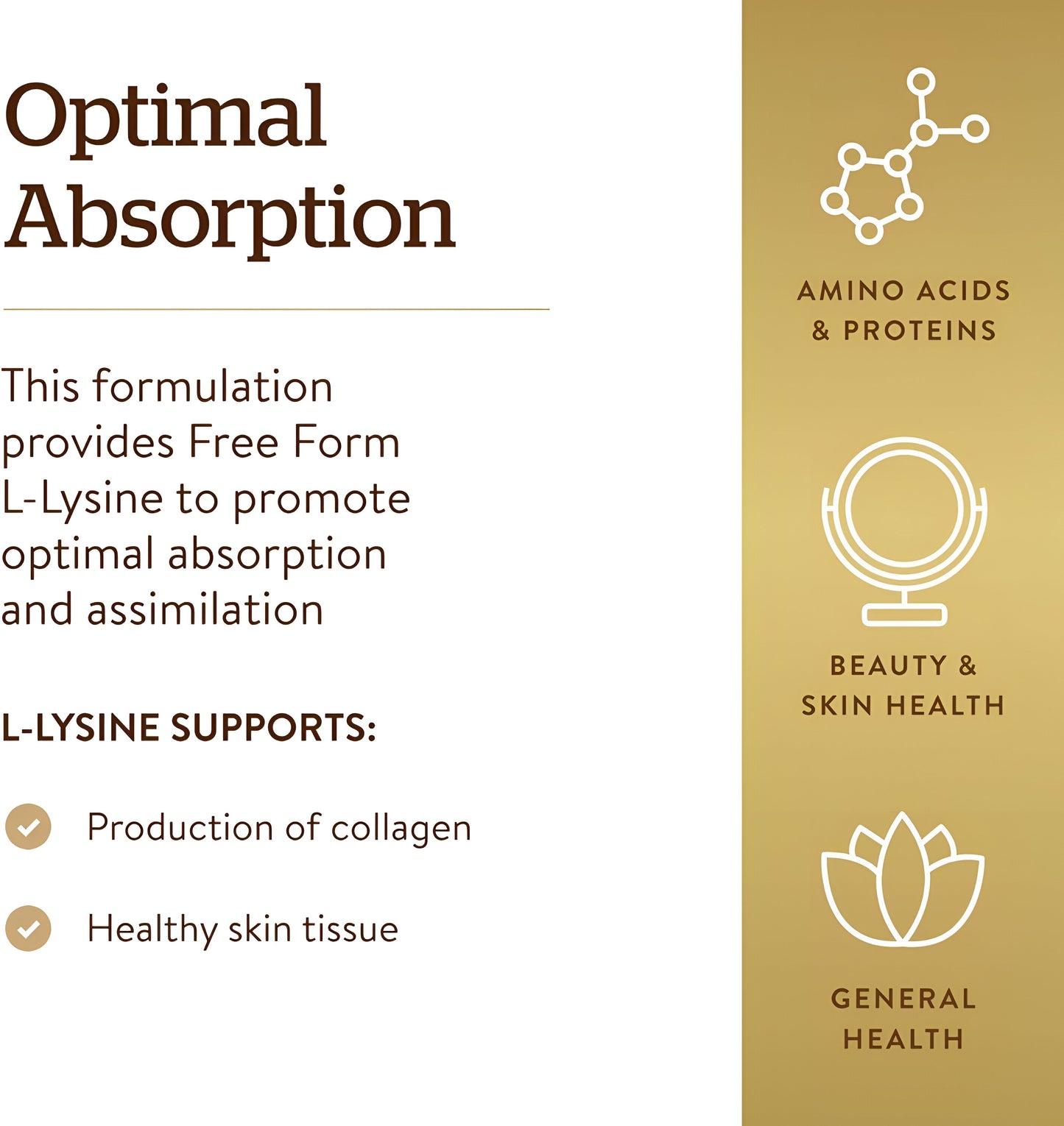 L-Lysine 500 mg Solgar - Capsulas Vegetales