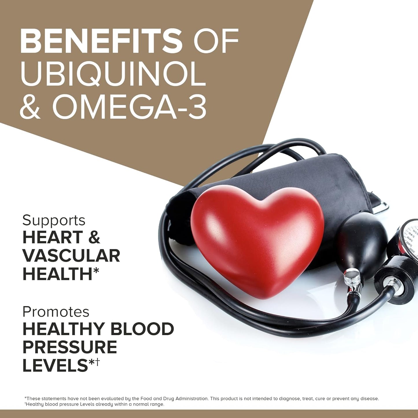 Qunol Plus Ubiquinol + Omega-3, 200mg + 250 mg, 90 capsulas