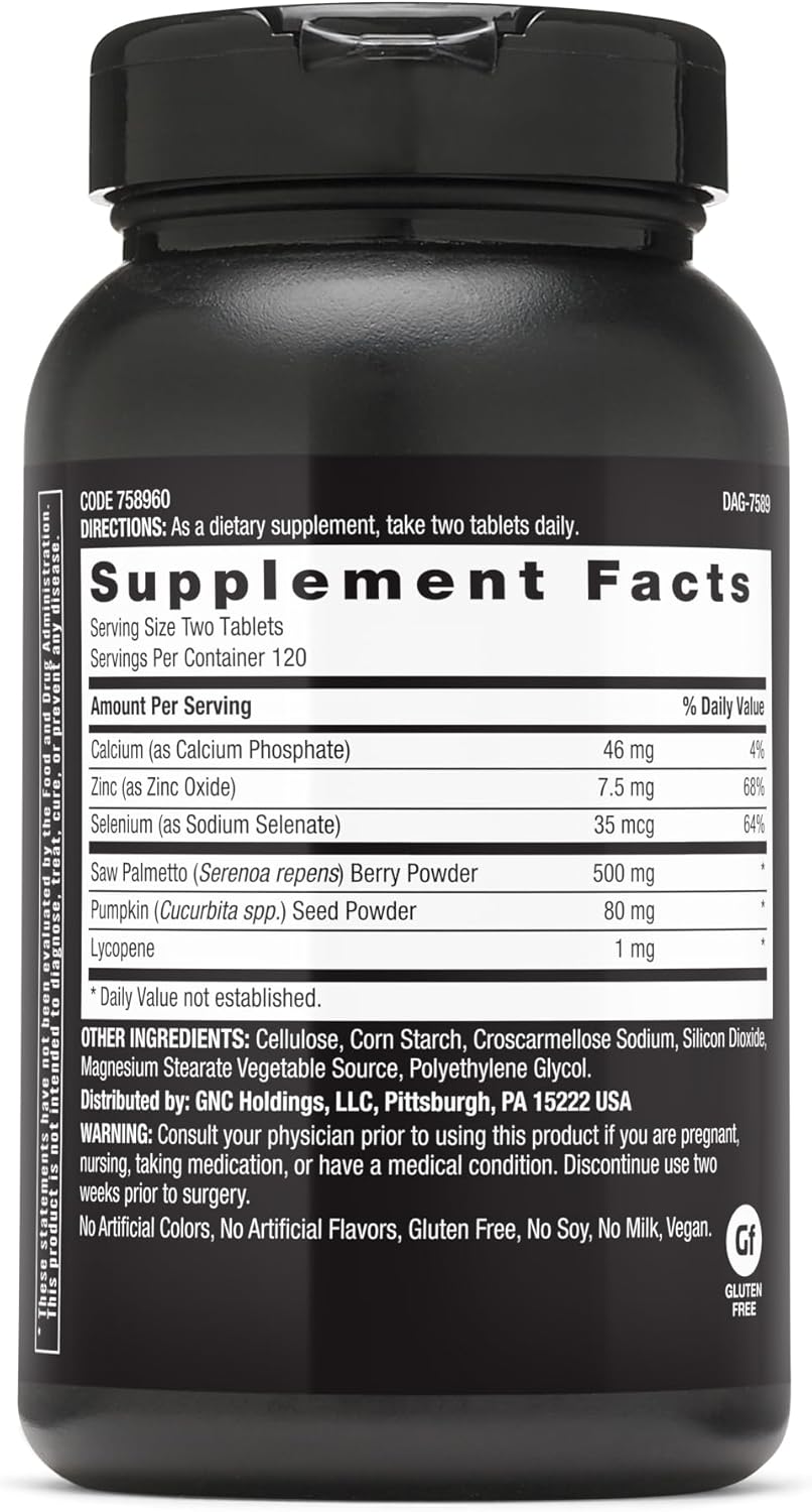 GNC Men's Saw Palmetto Formula, Tabletas para la Prostata