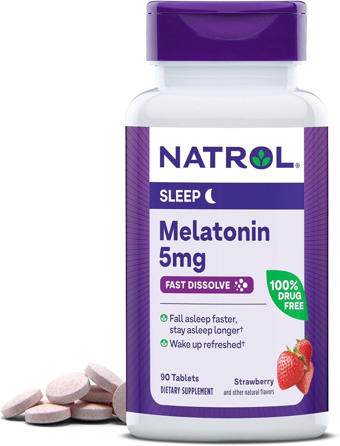 Melatonina Natrol 5mg en tabletas , Fast Dissolve