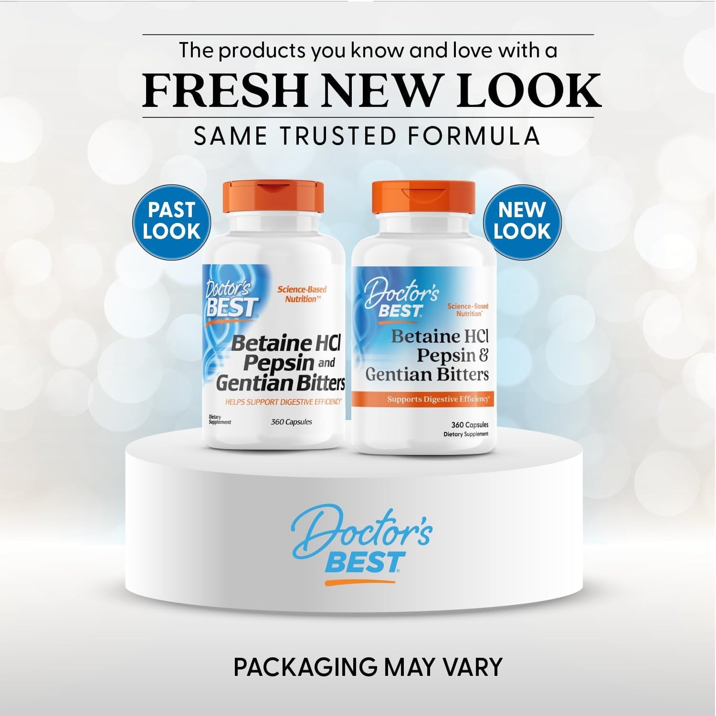 Doctor's Best- Betaine HCI Pepsin & Gentian Bitters, capsulas