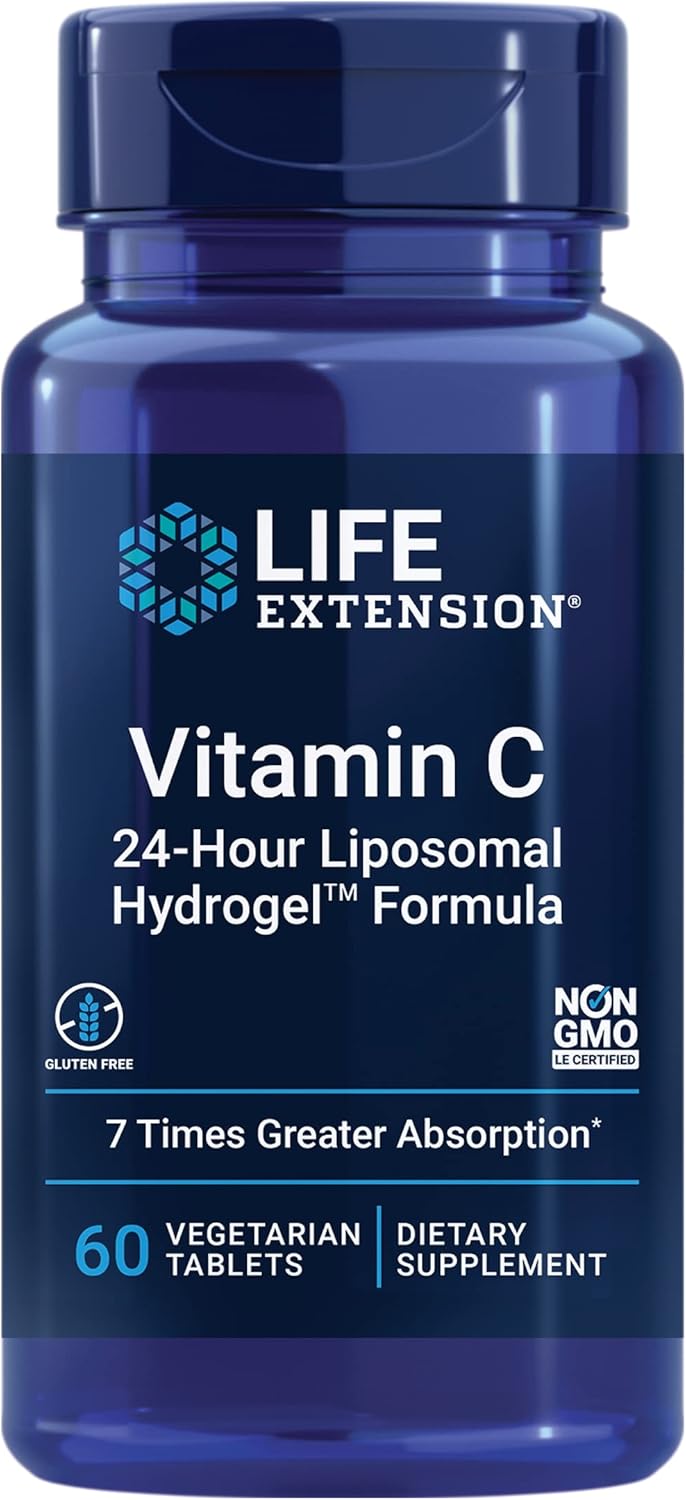Life Extension - Vitamina C 24horas Liposomal hidrogel, 60 tabletas vegetarianas