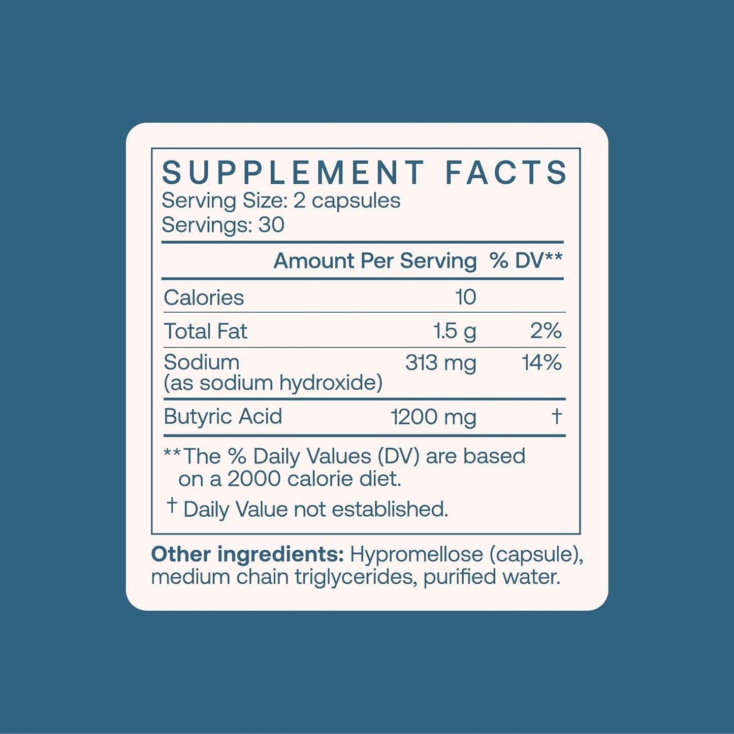 BodyBio - Sodium Butyrate Postbiotic - 100 capsulas