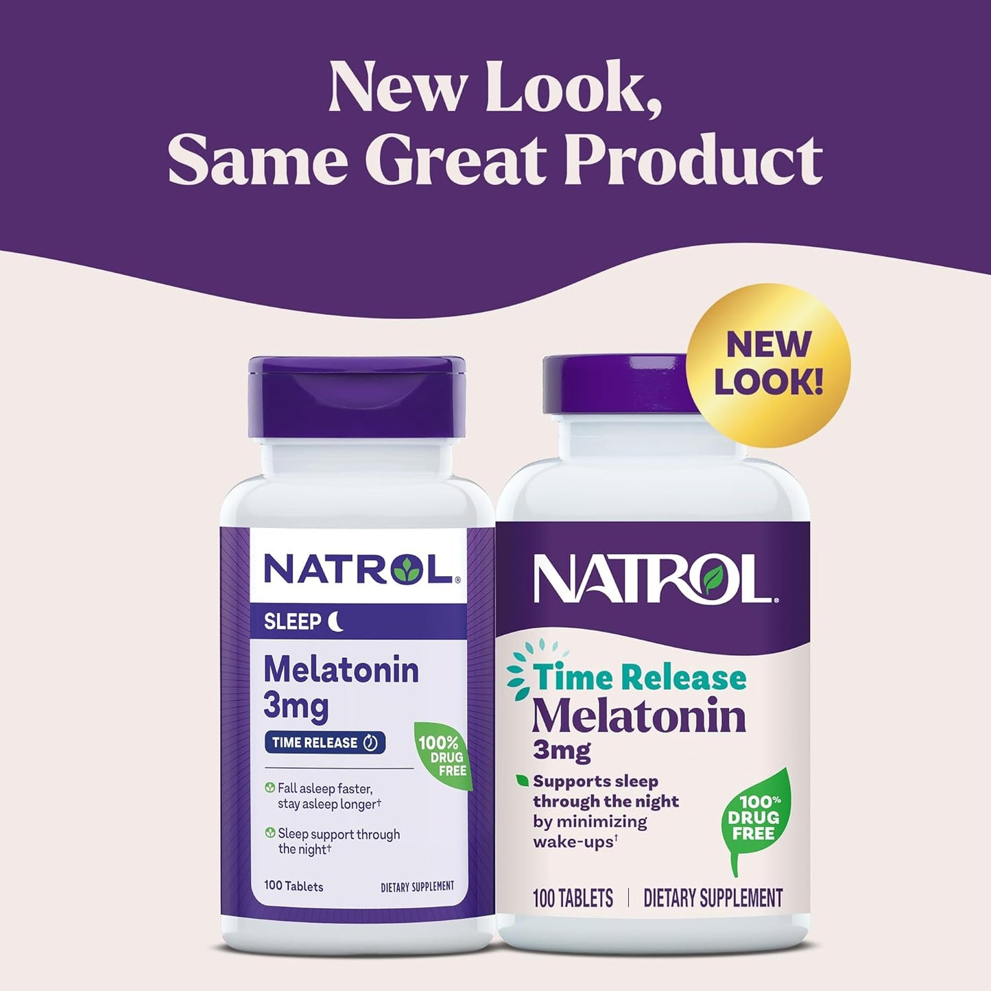 Natrol Sleep - Melatonina 3mg Time release, 100 tabletas sin sabor