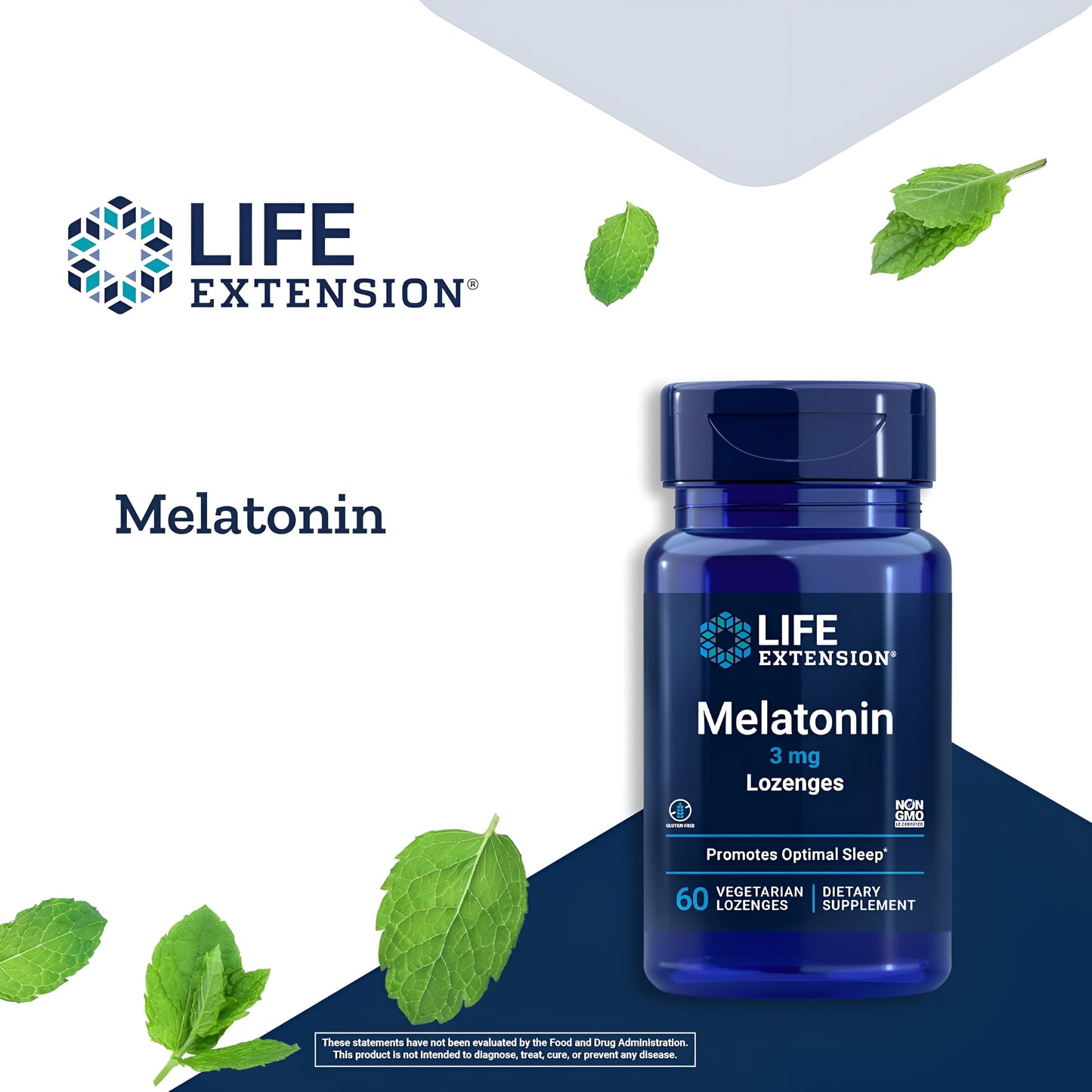 Life Extension Melatonina 3 mg 60 Pastillas de disolucion rapida - Apoya un sueño saludable y reparador.