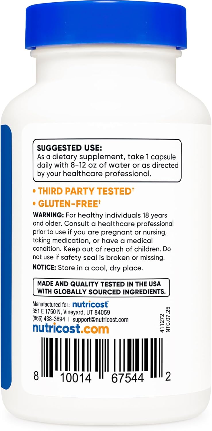 Nutricost - Vitamina B2 (Riboflavin) 400mg, 120 Capsulas
