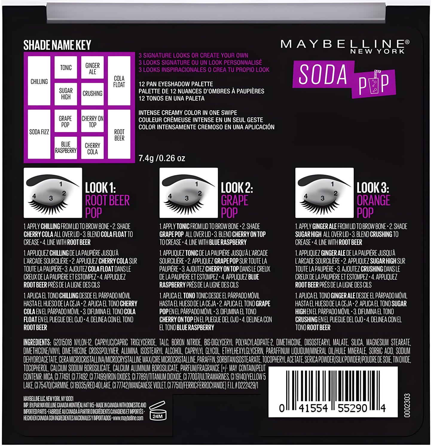 Sombras Maybelline SODA POP , tono 110