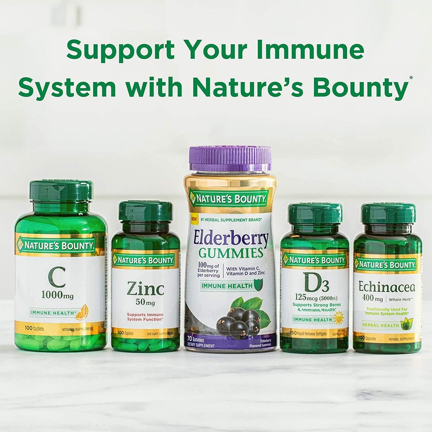 Nature's Bounty Vitamina C con suplemento de zinc, 60 mg, 60 tabletas