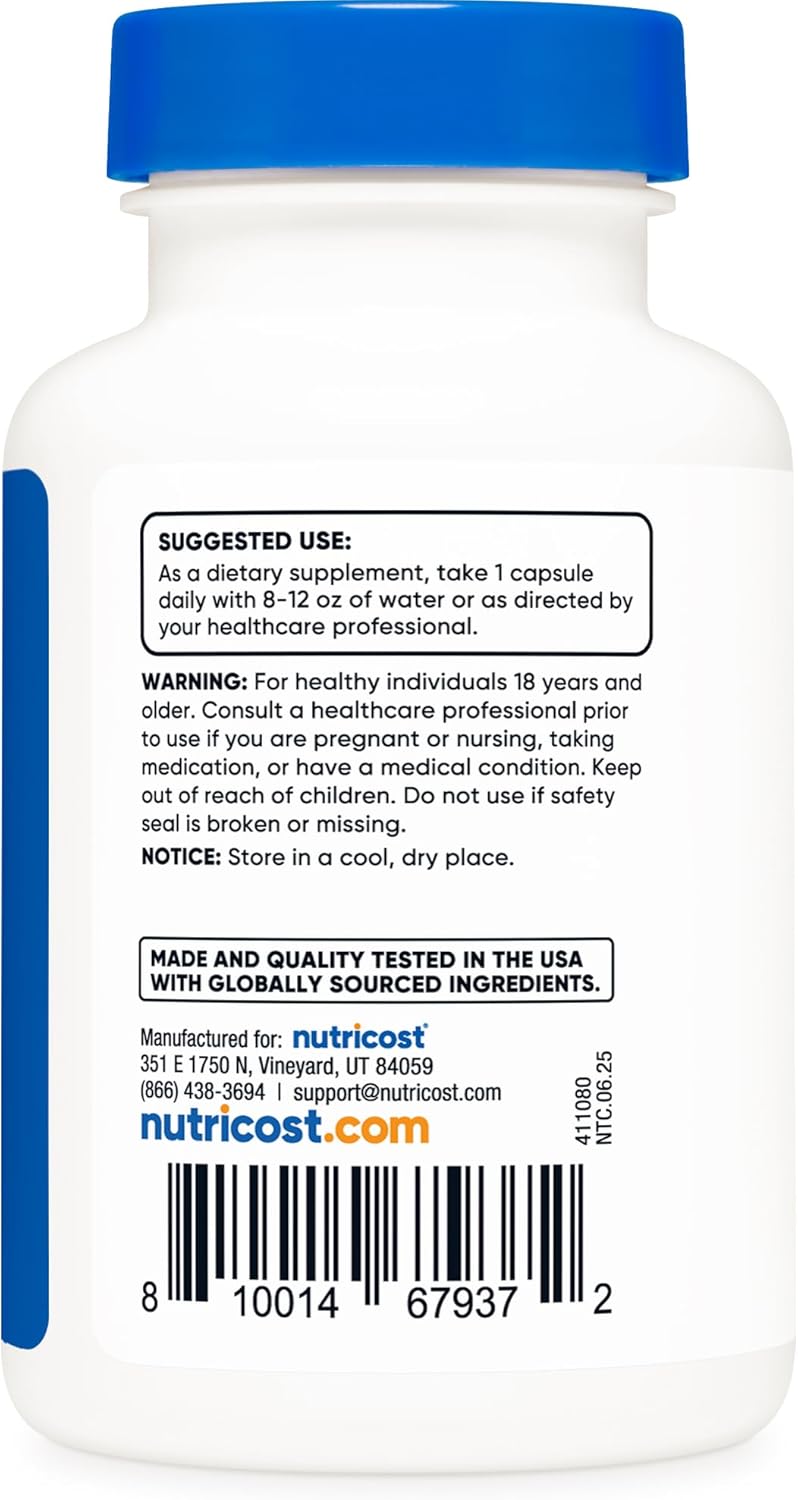 Nutricost L-theanina 200 mg, 120 Cápsulas