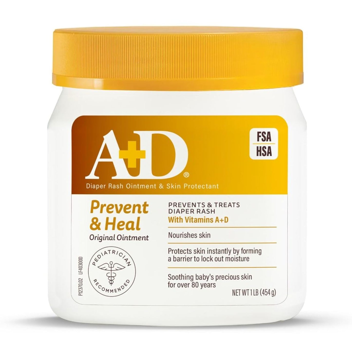 A+D Original Crema para la dermatitis del pañal, humectante para la piel del bebe.