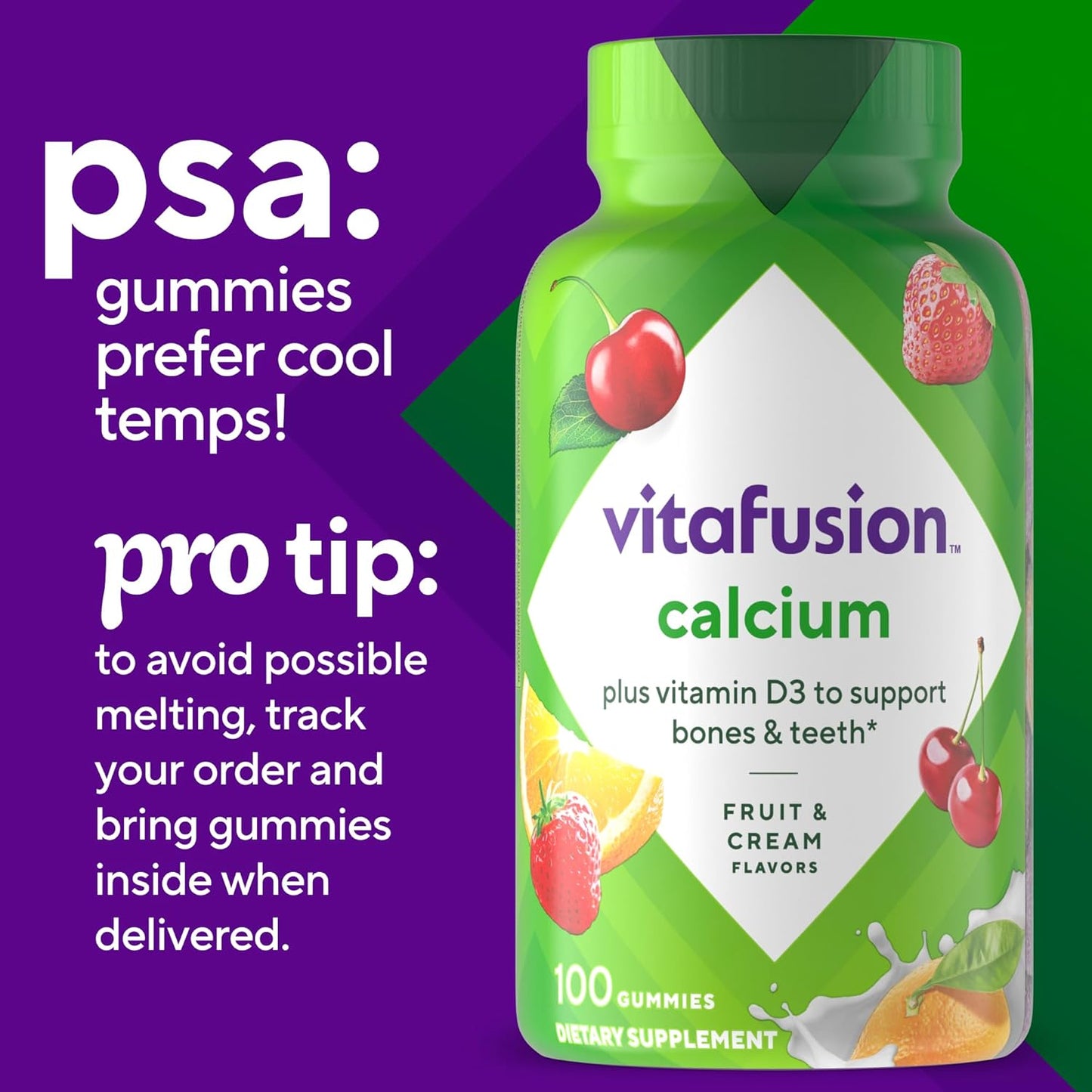 CALCIO + D3 VITAFUSION EN GOMITAS 100Gummies
