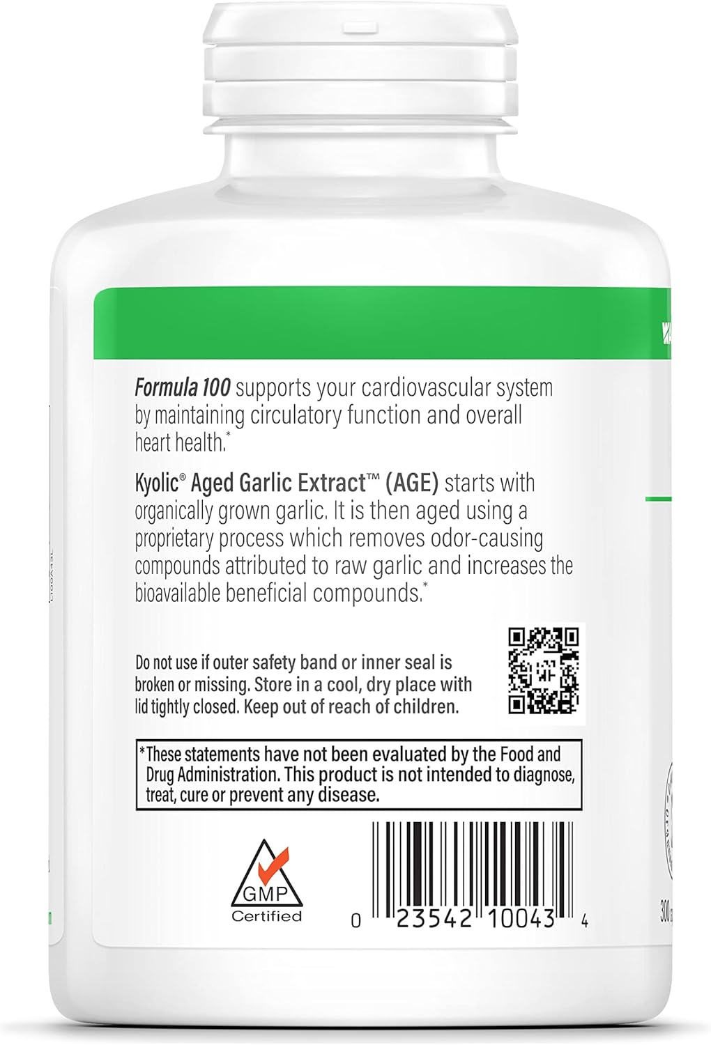 Wakunaga - Kyolic Aged Garlic Extract, cardiovascular health original formula 100 - 300 capsulas