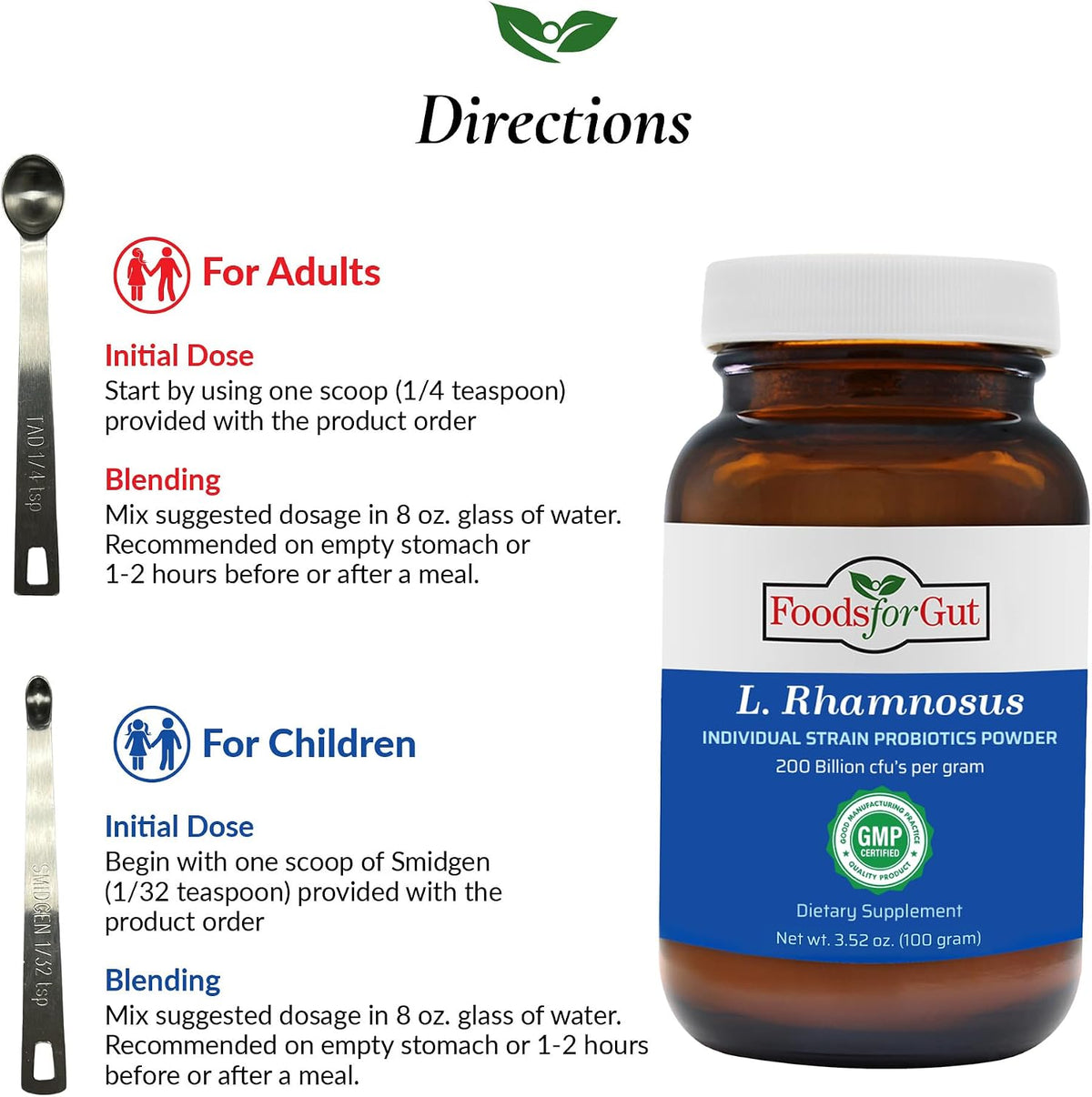 Lactobacillus Rhamnosus Probiotic Powder 200 mil millones de ufc | 100gr