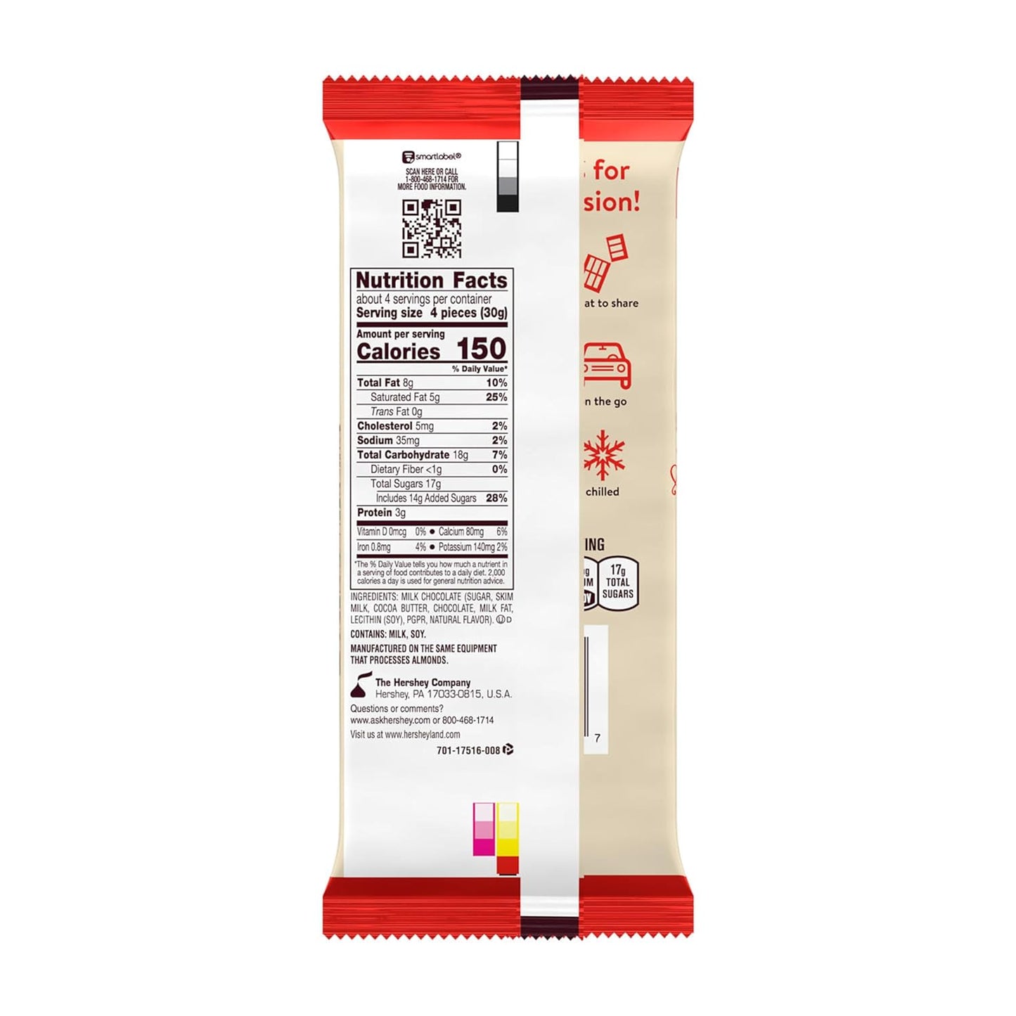 HERSHEY'S SYMPHONY Extra cremoso - Milk Chocolate XL 120gr