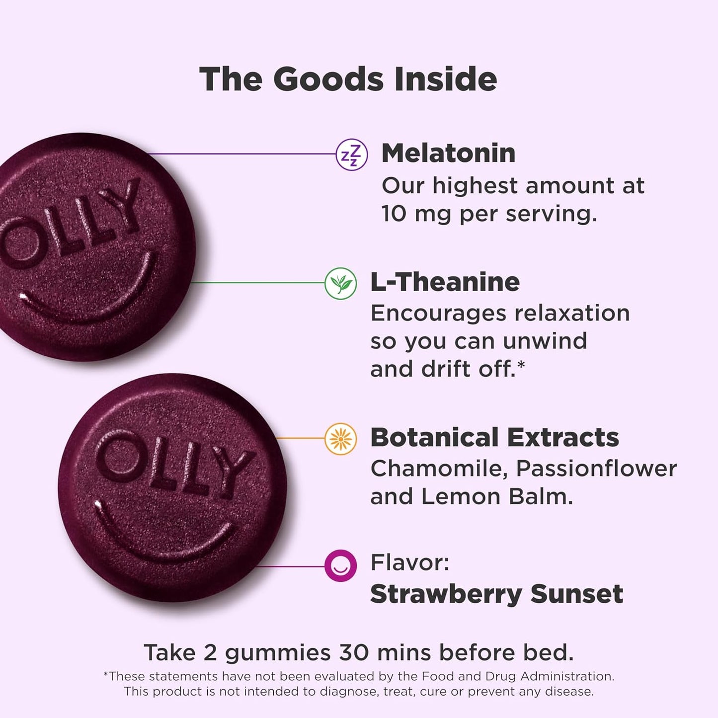 Olly - Sleep 10mg descanso intenso, 50 gummies