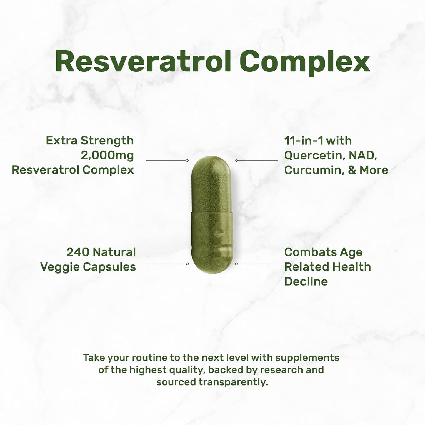 Deal Supplement Resveratrol Complex 2,000mg 240 capsulas