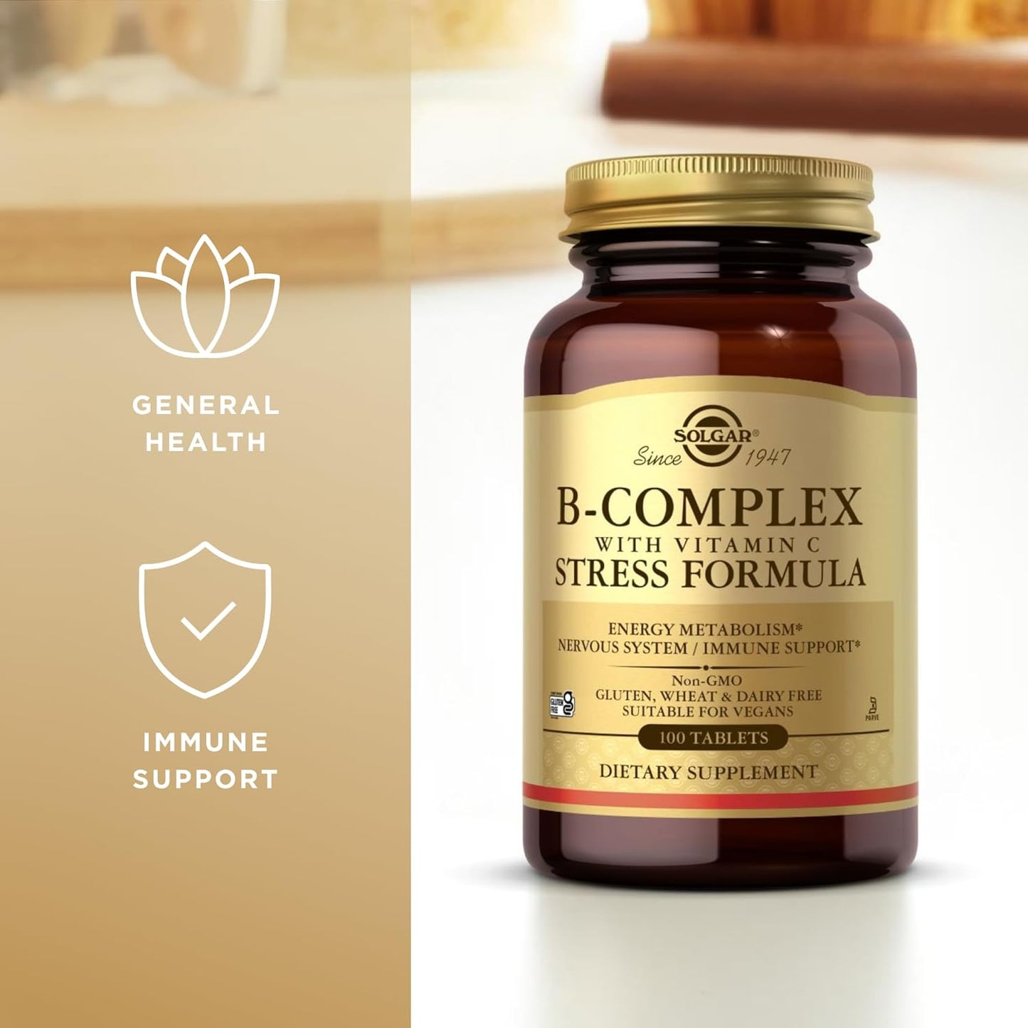 Solgar B complex , Stress Formula con Vitamina C- 100 Tabletas