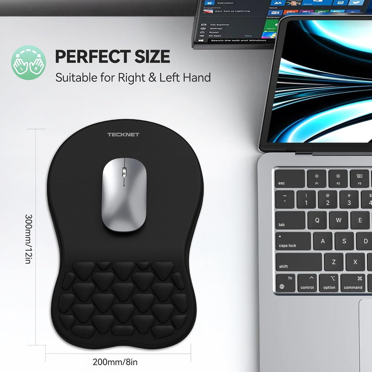 TECKNET Ergonomic Mouse Pad with Wrist Rest