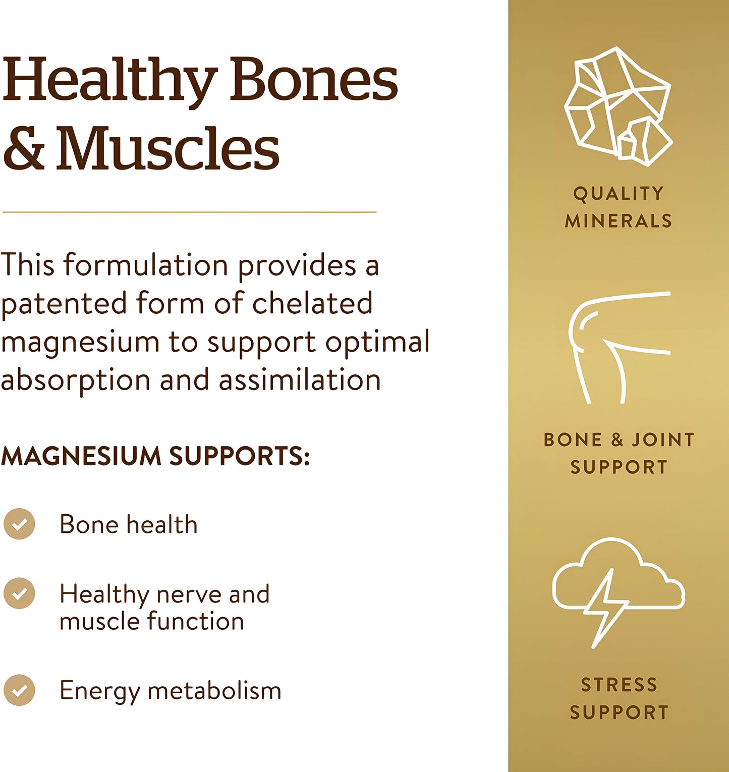 Solgar Magnesio Quelado Solgar 400 mg , 250 Tabletas