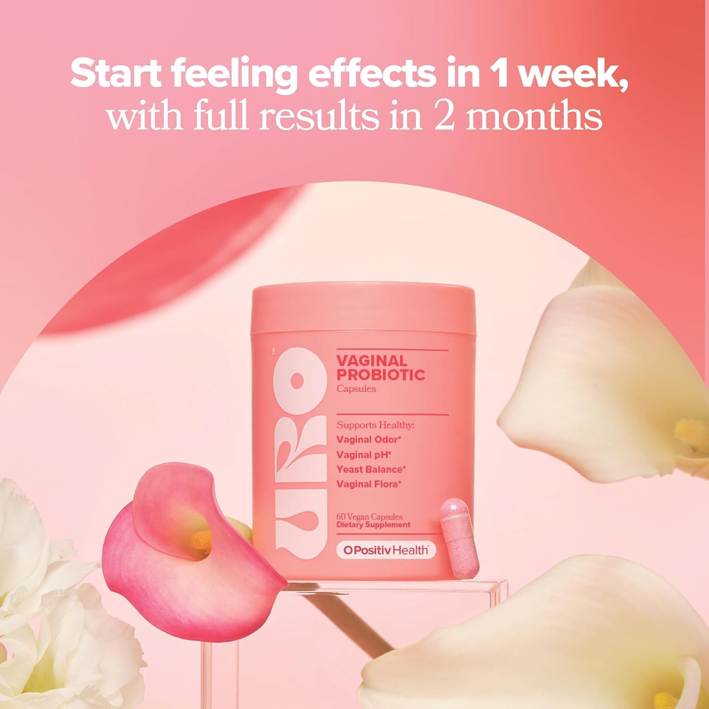 URO Vaginal Probiotics para la salud vaginal de las mujeres - 60 capsulas