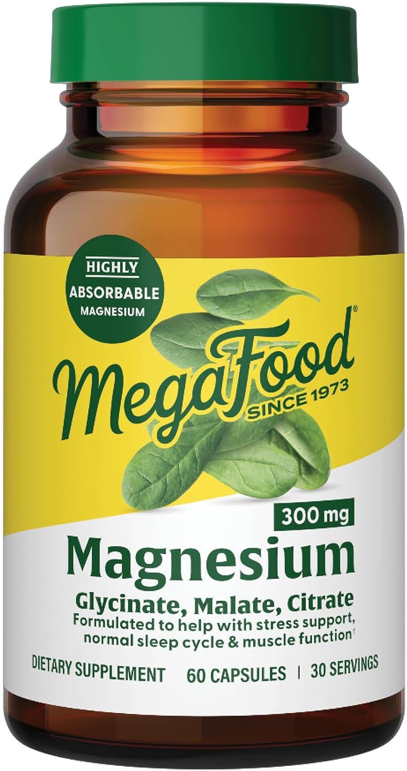 Megafood - Magnesio 300mg (Glycinate, Malate, Citrate) - 60 capsulas