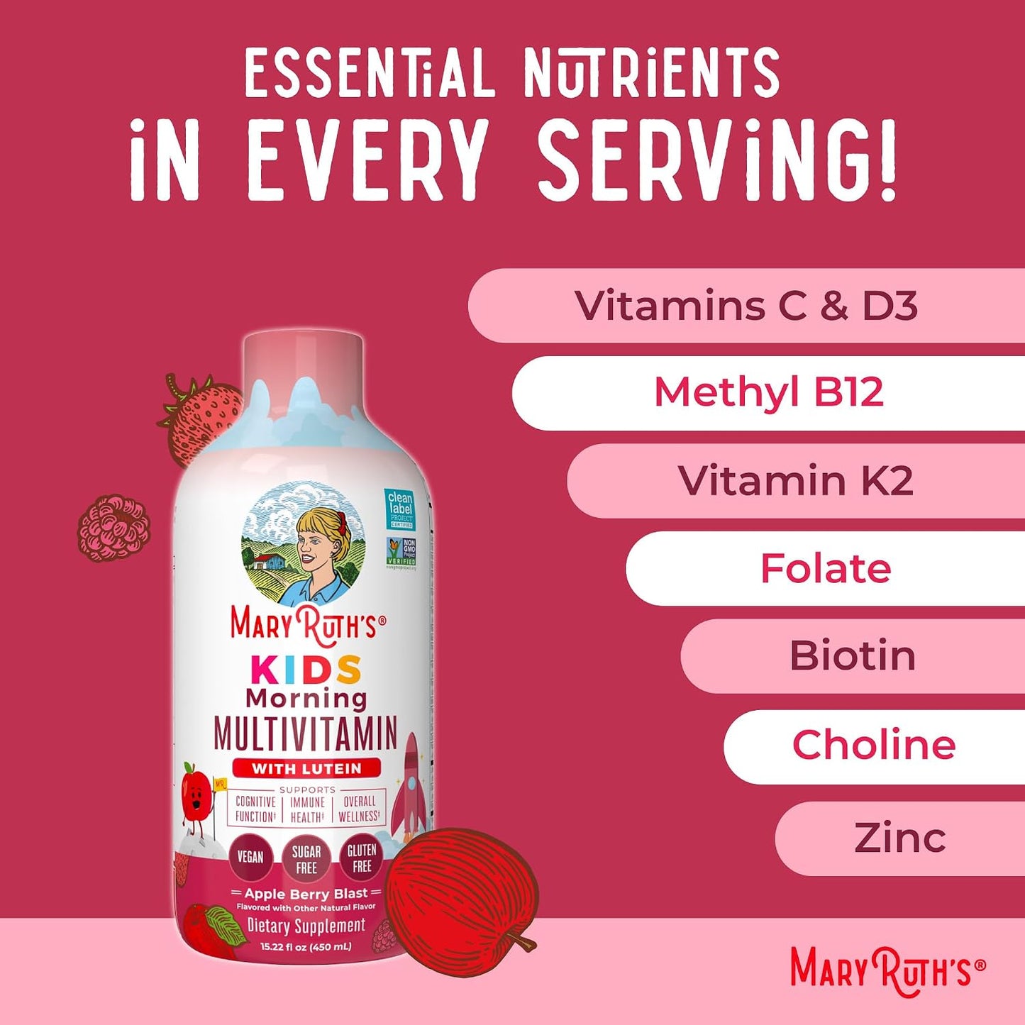 MaryRuth's Kids Liquid Morning Multivitamin | 450ml