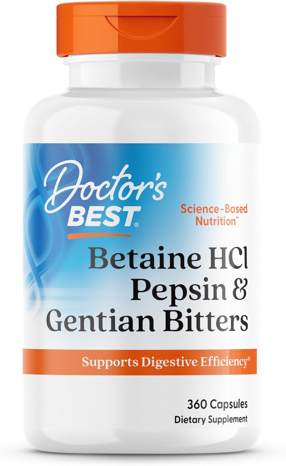 Doctor's Best- Betaine HCI Pepsin & Gentian Bitters, capsulas