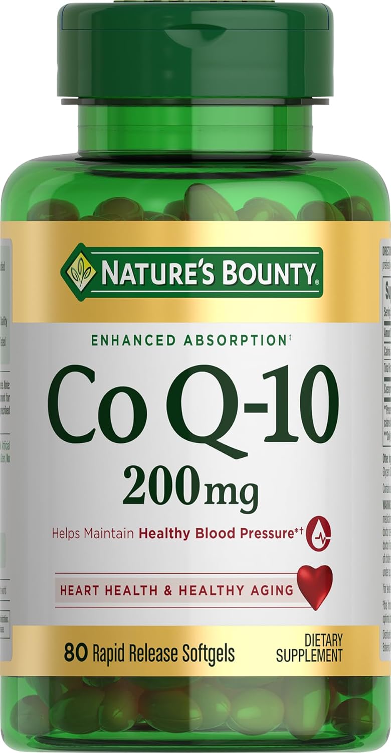 Nature's Bounty CoQ10 de 200 mg. alta absorbcion 80 cápsulas blandas,