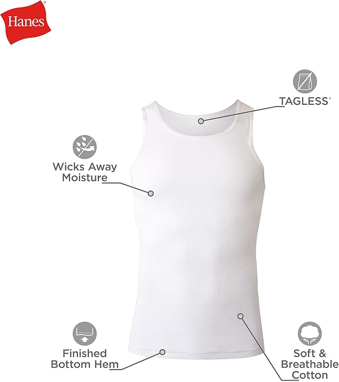 Hanes Bividi de algodón ligero que absorben la humedad para hombre paquete de 6 Unidades