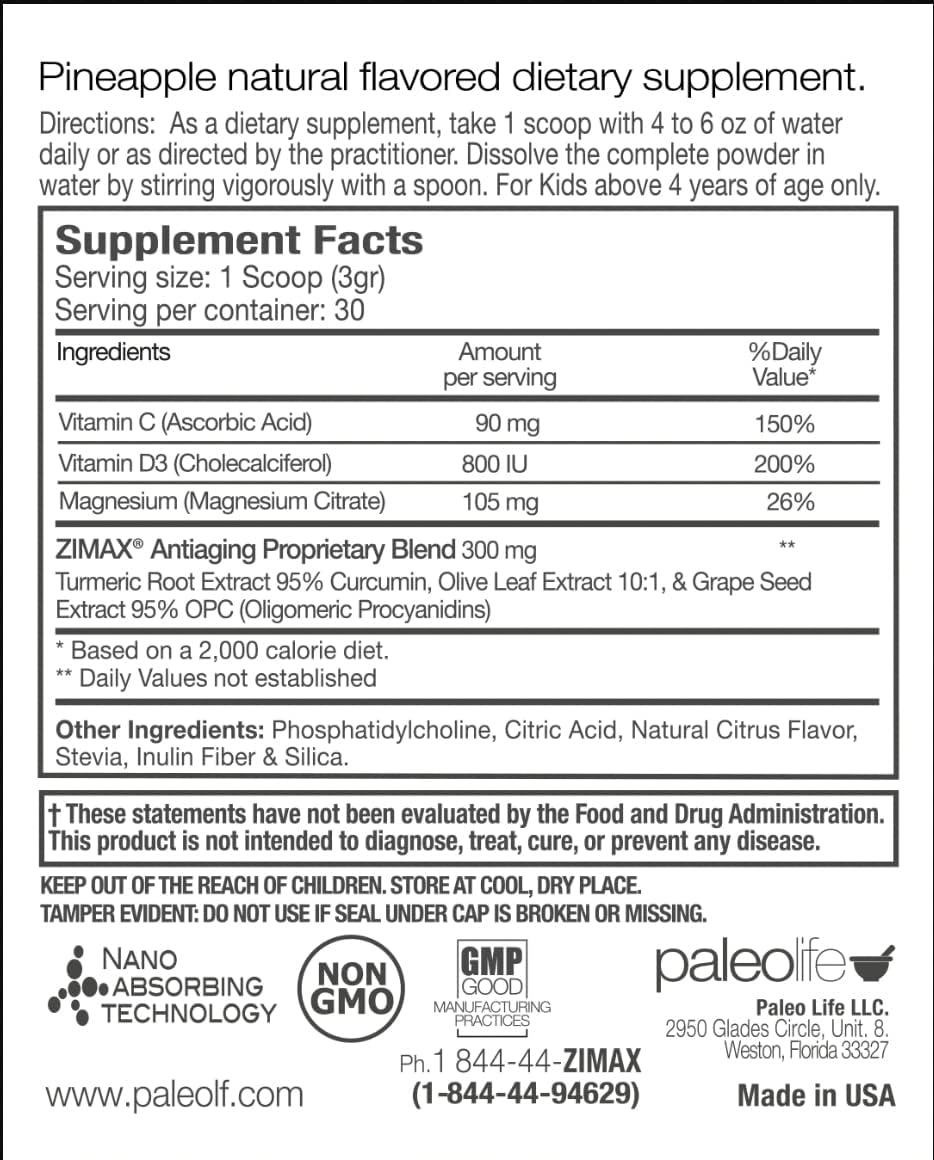 ZIMAX Junior Paleolife 90gramos 30 servidos (90gr)