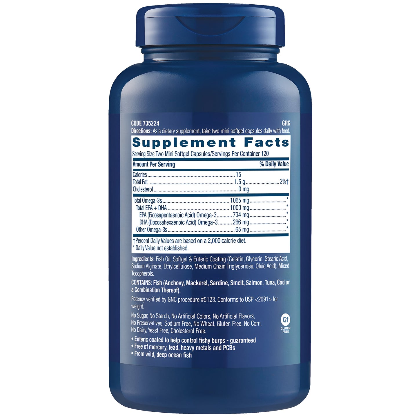 Triple Strength Fish Oil Mini 1000mg GNC