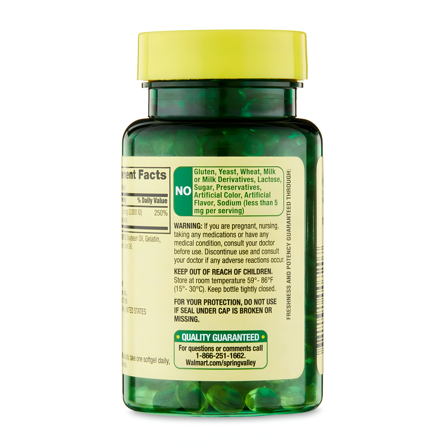 VITAMINA D3 2000IU SPRING VALLEY , CAPSULAS