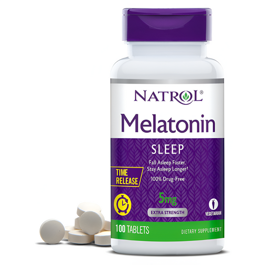MELATONIN 5MG 100 TABLETAS - NATROL - TIME RELEASE