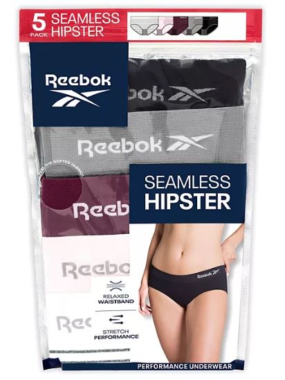 Pack de 5 hipsters sin costuras para mujer de Reebok