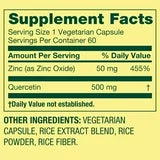 Quercetin 500mg , 60 capsulas vegetarianas - Spring Valley